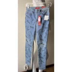 Guess Jeans Skinny Size 25 Spellout “guess” New With Tags